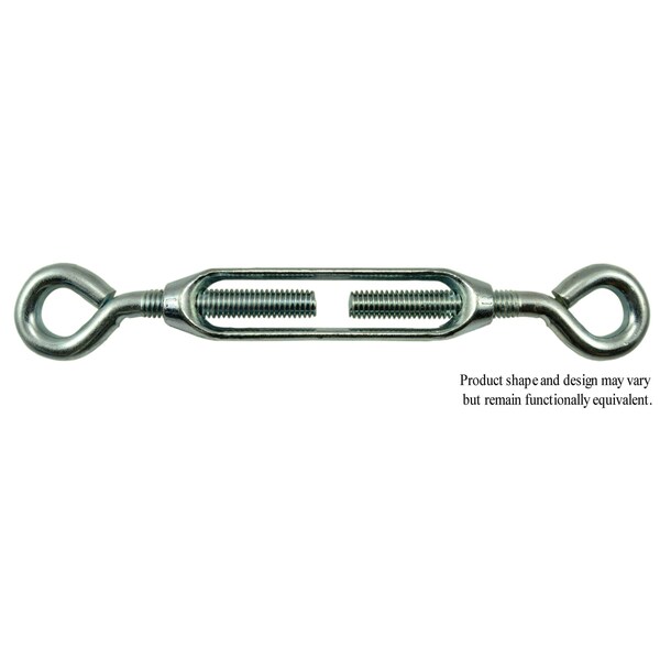 Midwest Fastener 3/8" x 7-3/4" Zinc Plated Steel Eye-Eye Turnbuckle 10PK 52352 - main